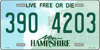 NH license plate 3904203