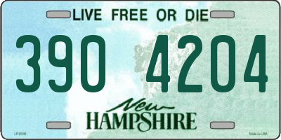 NH license plate 3904204
