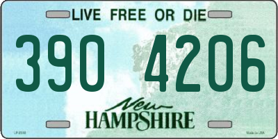 NH license plate 3904206