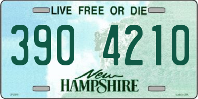 NH license plate 3904210