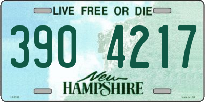 NH license plate 3904217