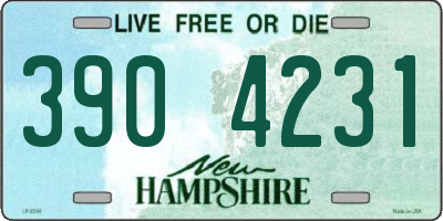 NH license plate 3904231