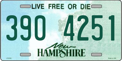 NH license plate 3904251