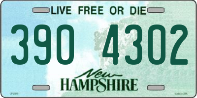 NH license plate 3904302