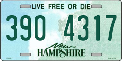 NH license plate 3904317