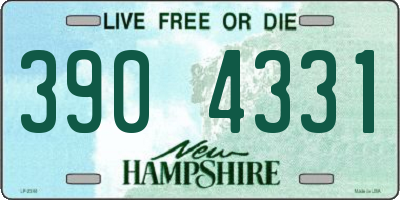 NH license plate 3904331