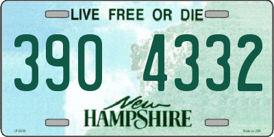 NH license plate 3904332