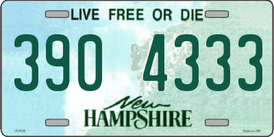 NH license plate 3904333