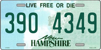 NH license plate 3904349