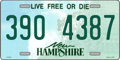 NH license plate 3904387