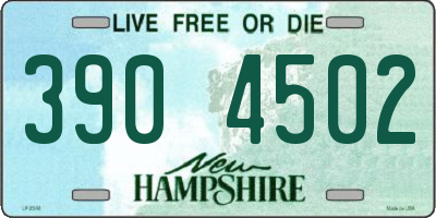 NH license plate 3904502