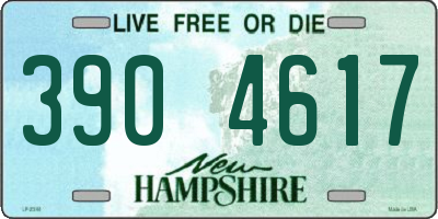 NH license plate 3904617