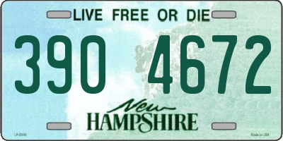 NH license plate 3904672