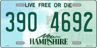 NH license plate 3904692