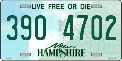 NH license plate 3904702