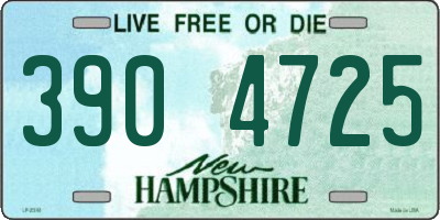 NH license plate 3904725