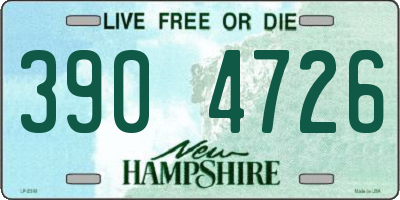 NH license plate 3904726