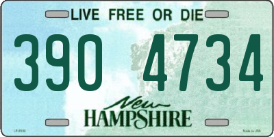 NH license plate 3904734