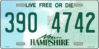 NH license plate 3904742