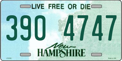 NH license plate 3904747