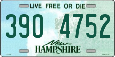 NH license plate 3904752