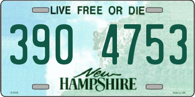 NH license plate 3904753