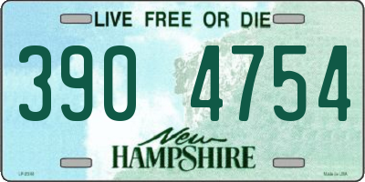 NH license plate 3904754