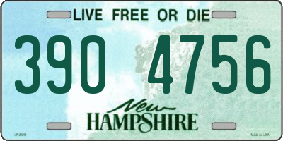 NH license plate 3904756