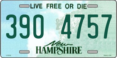 NH license plate 3904757