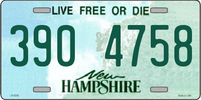 NH license plate 3904758