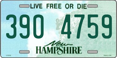 NH license plate 3904759