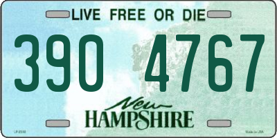 NH license plate 3904767