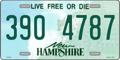 NH license plate 3904787