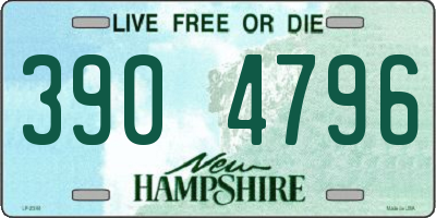 NH license plate 3904796