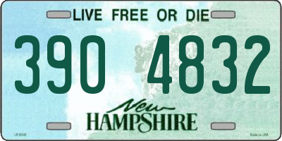 NH license plate 3904832