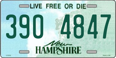 NH license plate 3904847