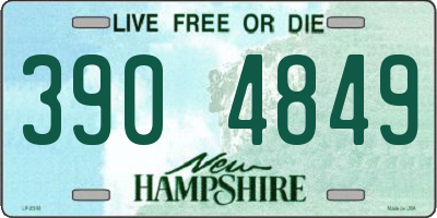 NH license plate 3904849