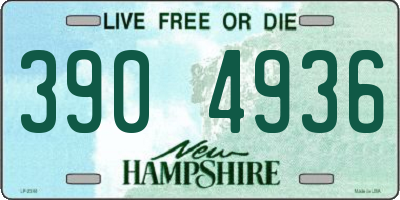 NH license plate 3904936