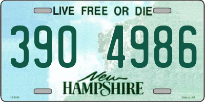 NH license plate 3904986