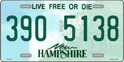 NH license plate 3905138