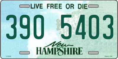 NH license plate 3905403