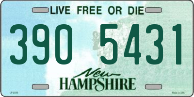 NH license plate 3905431