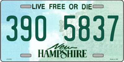 NH license plate 3905837