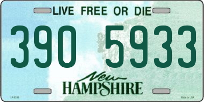NH license plate 3905933