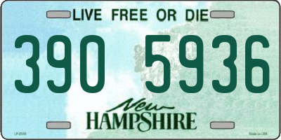 NH license plate 3905936