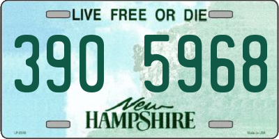 NH license plate 3905968