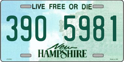 NH license plate 3905981