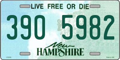NH license plate 3905982