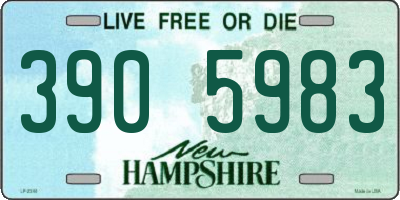 NH license plate 3905983