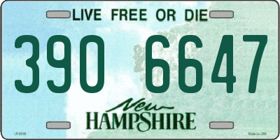 NH license plate 3906647